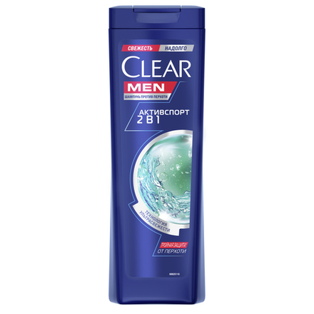 Clear шамп. мужской 400мл 2 в 1 Актив спорт (для норм )