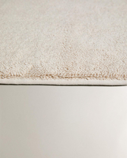 Zara Home - Хлопковый коврик для ванной с рисовой строчкой, бежевый, 60x90 см