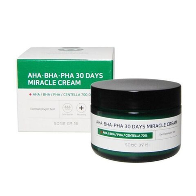 Some By Mi Крем с 3 видами кислот и центеллой - AHA-BHA-PHA 30Days miracle cream, 60г