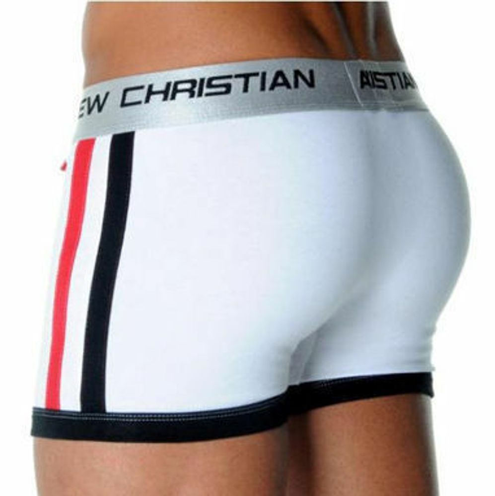 Мужские трусы хипсы с пуш-ап Andrew Christian Shock Jock Racer White Boxer