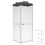 Бак для душа «Роса» 130 л с подогревом, с лейкой Полимер-Групп(1000x1000x270см;9,6кг;черный) - арт.559252