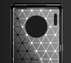 Чехол для Huawei Mate 30 Pro (Mate 30 RS) цвет Black (черный), серия Carbon от Caseport