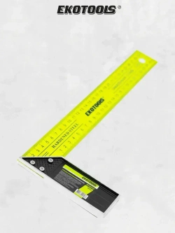 Угольник строительный столярный металлический 300 мм Ekotools