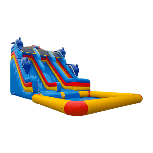 Водная горка «Дельфины» с бассейном 15*7*8 м