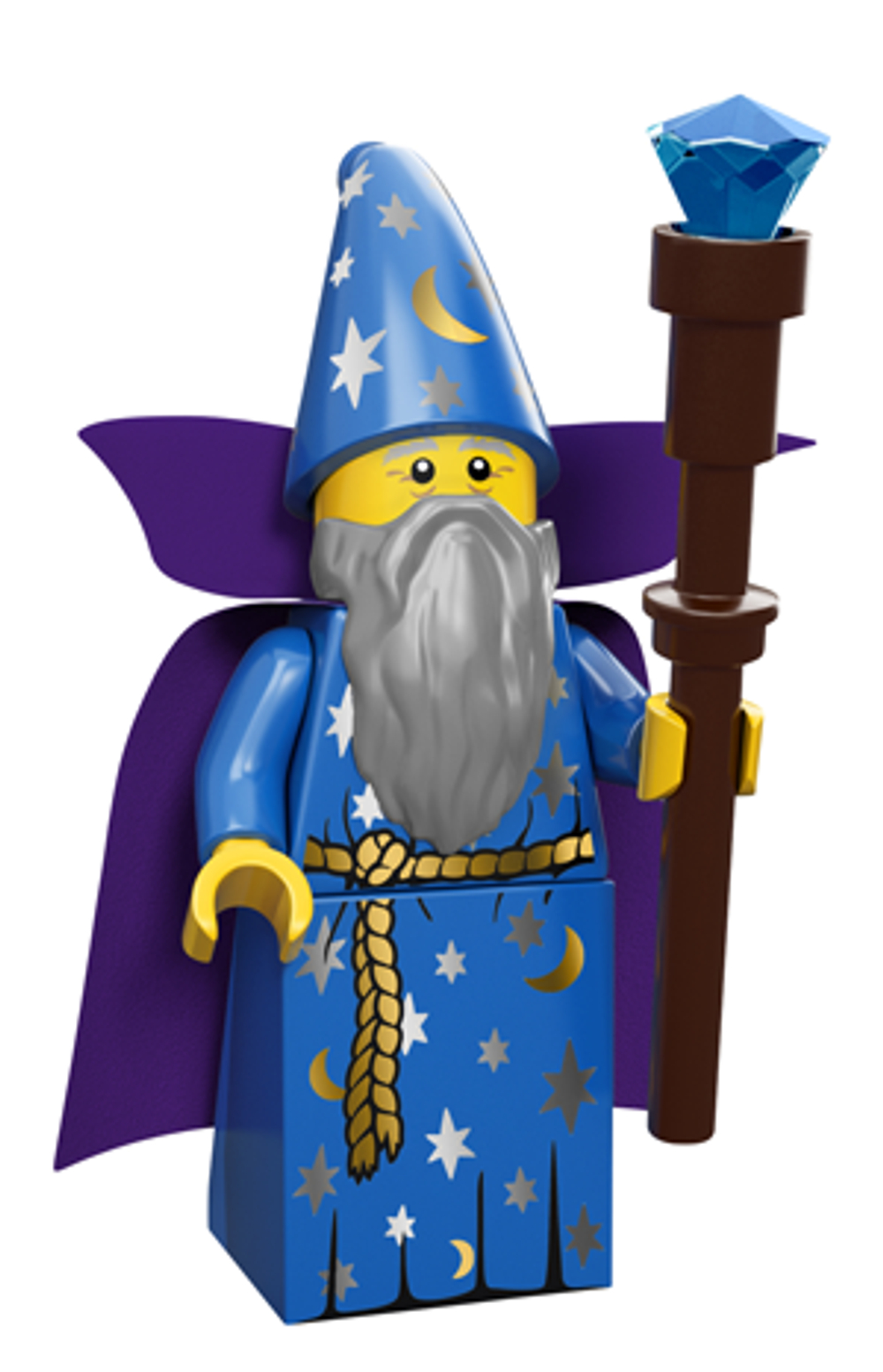 Минифигурка LEGO col12-1 Волшебник, др. посох