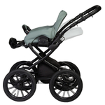 Детская коляска Indigo Mio Eco Plus 14 3 в 1 с автокреслом Avionaut Cosmo Black 03 шалфей кожа