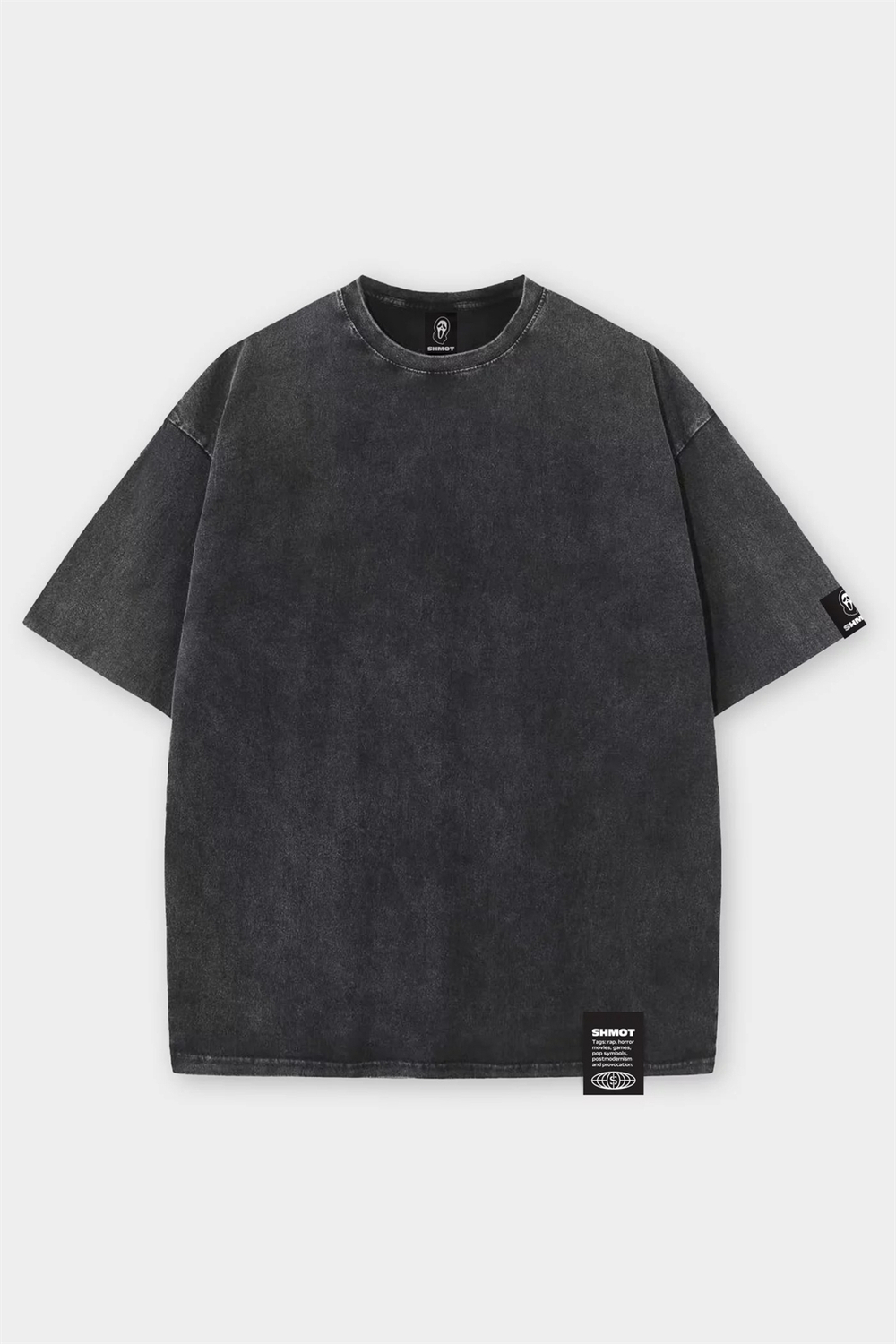 Футболка SHMOT BLANK, GARMENT DYE, Черный