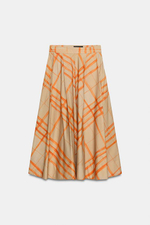 ZW COLLECTION Юбка в клетку с воланами - ZARA