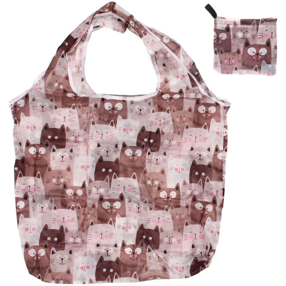 Сумка - шоппер «ИДЕЯДОМА», принт котики,65*46см/нагрузка до 10кг (инд. пакет истикер)