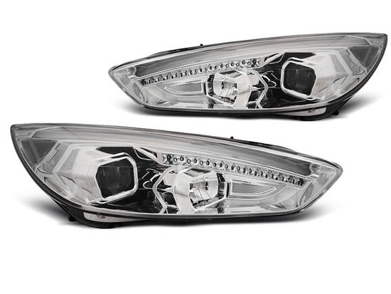 Передние фары CHROME DRL LED для Ford Focus 3(III) FL