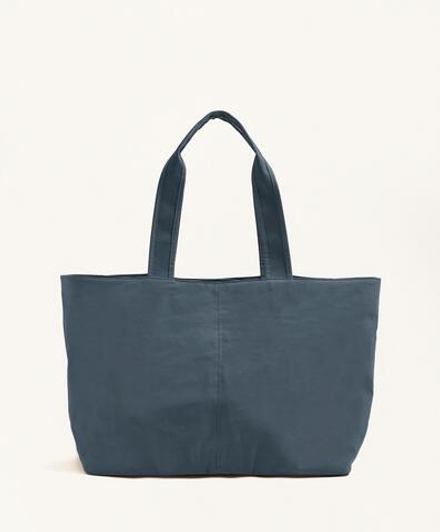 OYSHO Мягкая сумка-шоппер на молнии, темно-синий