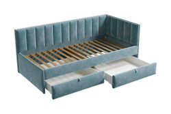 Диван Альфред, велюр бирюзово-зеленый