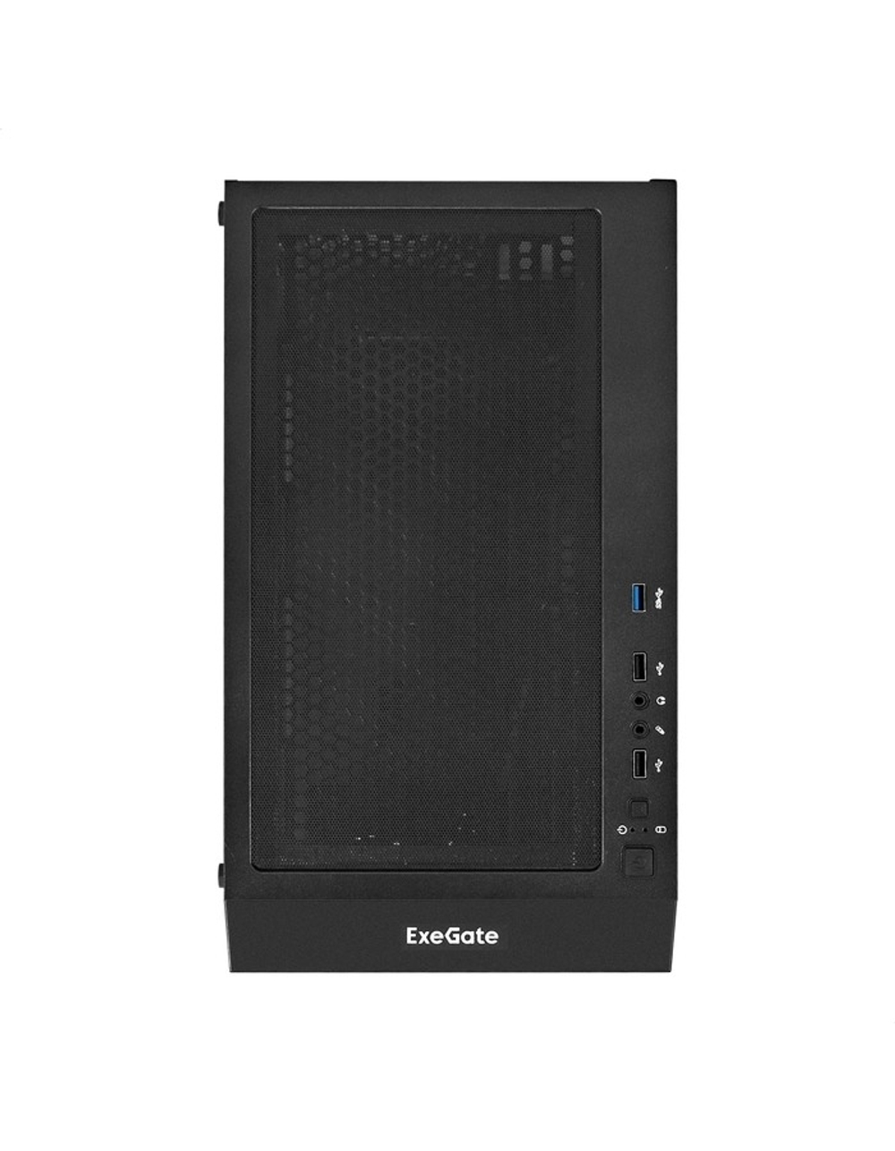Exegate EX296071RUS Корпус Miditower ExeGate EVO-5001A-EVO800 (ATX, БП EVO800RGB с вент. 12 см, 2*USB+1*USB3.0+HD Audio, черный, 3 вент.12см с RGB подсветкой, боковая панель - закаленное стекло)