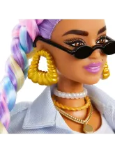 Кукла Барби Экстра с радужными косичками GRN29