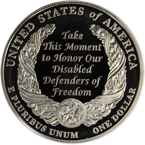 1 доллар США Инвалиды войны (W) 2010 год PROOF Серебро