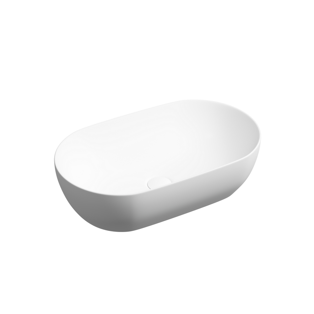 Раковина CERAMICANOVA Twist накладная овальной формы 500x300x140 белый матовый CN12001MW