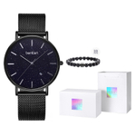 BENKEN Quartz Movement Watch Men"s Watches Black Dial Waterproof