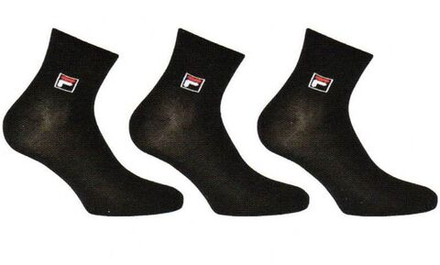 Теннисные носки Fila Quarter Plain Socks Mercerized Cotton - 3P black