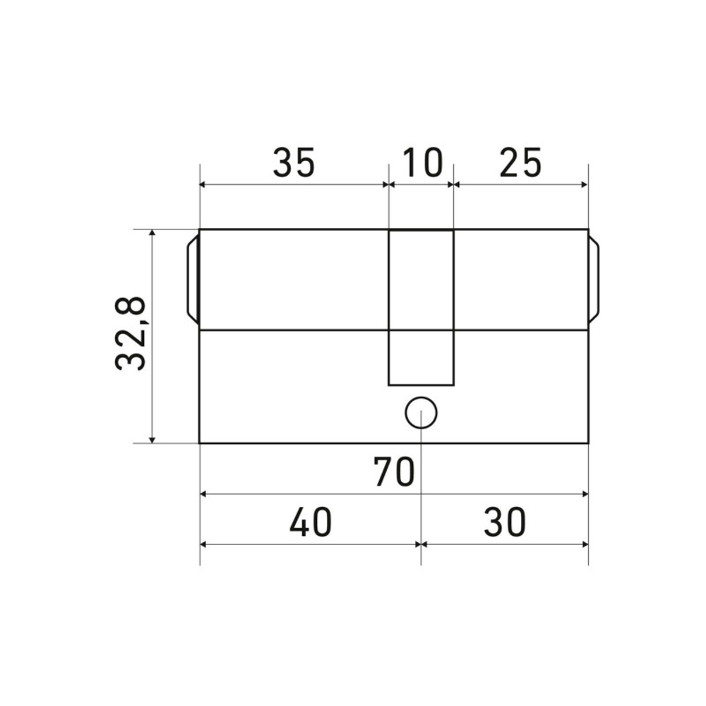 Цилиндр Стандарт MAX  70 (30х40) SN 5кл мат.никель перф.ключ/ключ