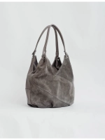 Сумка большая через плечо натуральная замша