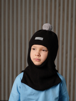 Шлем зимний вязаный (Черный) МИШ