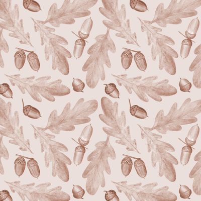 Желуди и листья дуба (тон на бежевом) / Acorns and oak leaves (toned on beige)