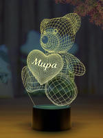 Ночник "Мишка с именем Мира"