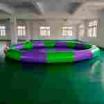 Круглый надувной бассейн «Многогранник», 8*8*0,65 м, зелено-фиолетовые борта
