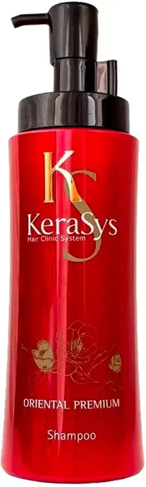 KeraSys Шампунь Oriental Premium восст.поврежд.волосы и укрепл.корни 470мл с дозат.красн.*12
