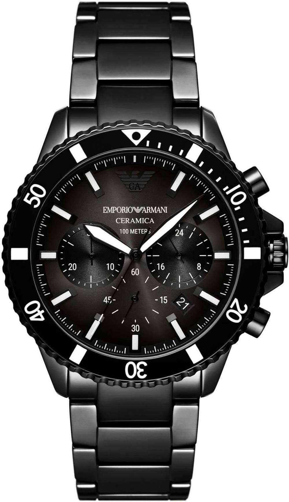 Керамические наручные часы Emporio Armani AR70010 с хронографом