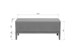 Банкетка Fjord 100 см (молочный букле, бук под эмалью)