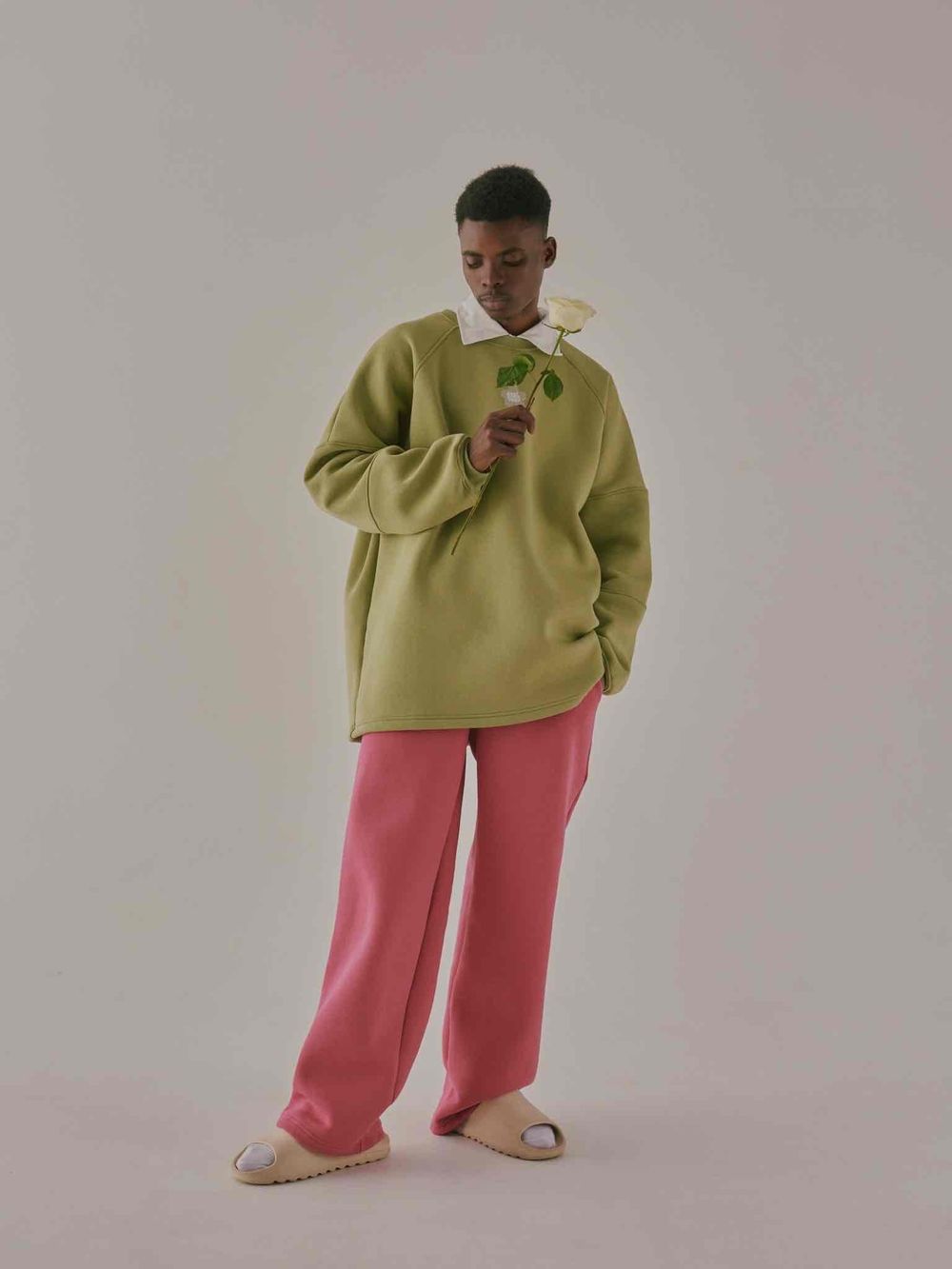 Толстовка One Two Garden Реглан с начесом шалфей