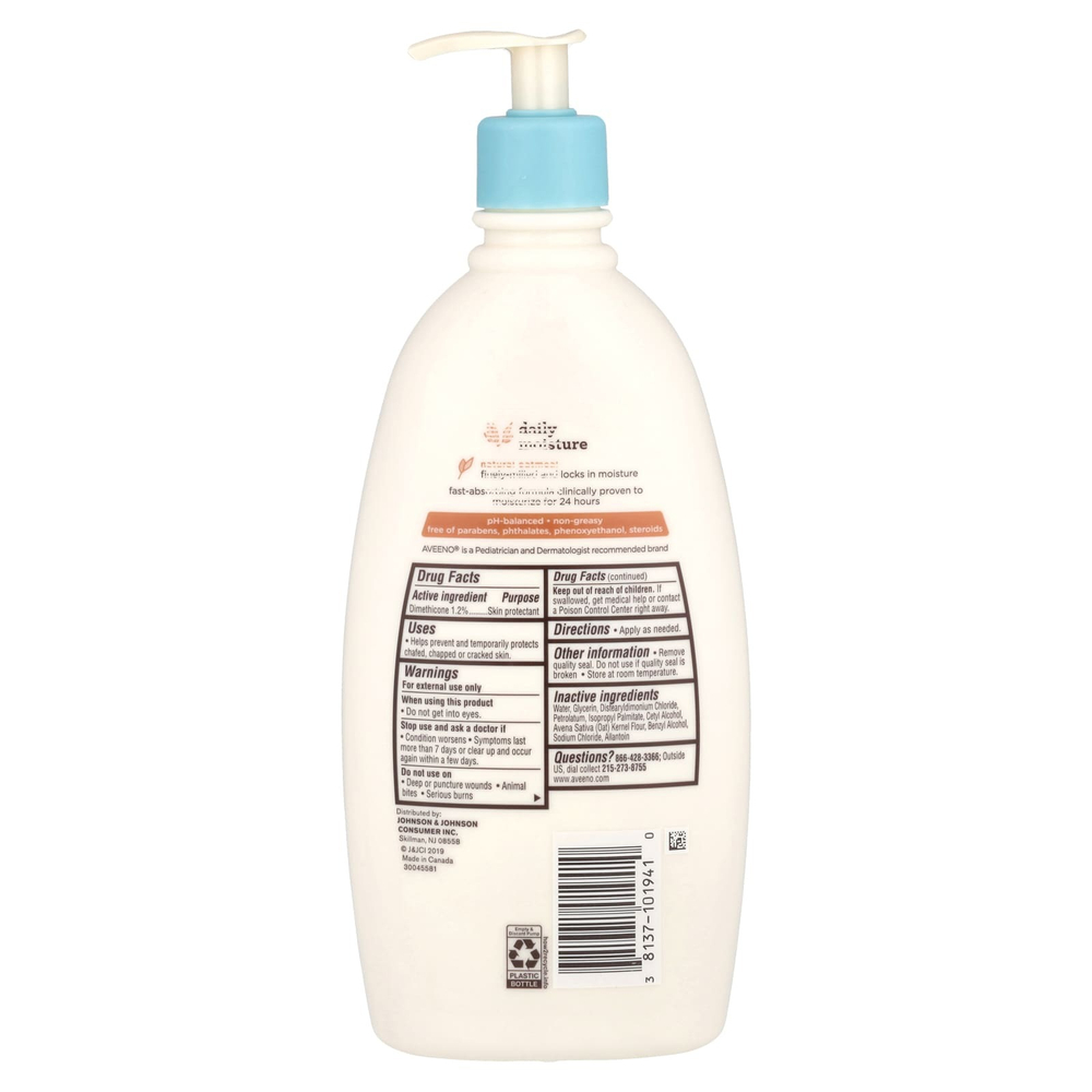 Aveeno, Baby, увлажняющий лосьон для ежедневного применения, без отдушки, 532 мл (18 жидк. унций)