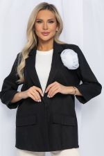 Пиджак льняной Мэрлин (черный) Б13239-7М LT Collection