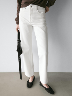 Massimo Dutti Джинсы прямого кроя, белый