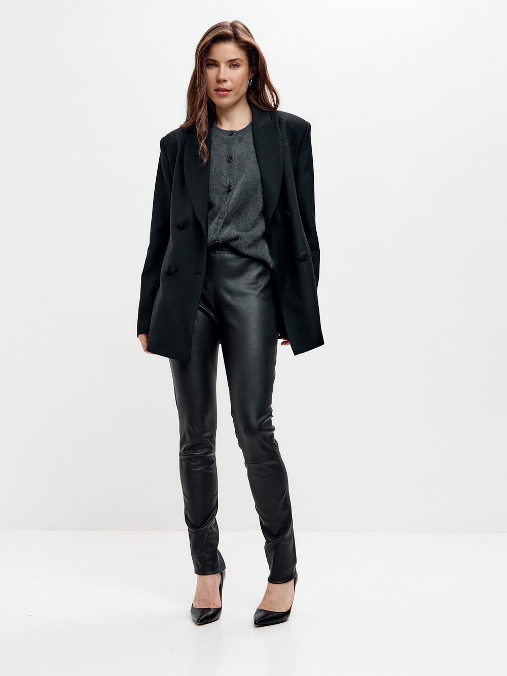 Легинсы из натуральной кожи