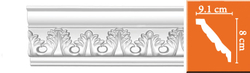 Плинтус потолочный с рисунком Decomaster 95854 91х80х2400мм