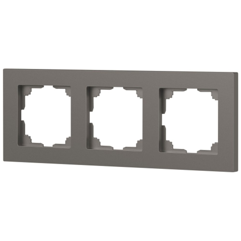 Рамка для розеток и выключателей Intro Accent 6-503-09 на 3 поста, СУ, титан | Intro