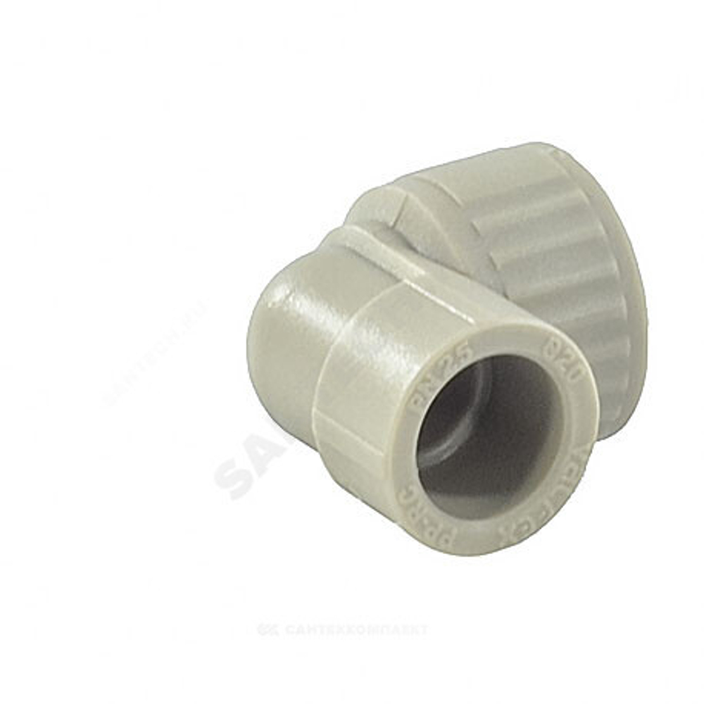 Угольник PP-R комбинированный серый Дн 32х3/4" ВР VALFEX 10125132Г