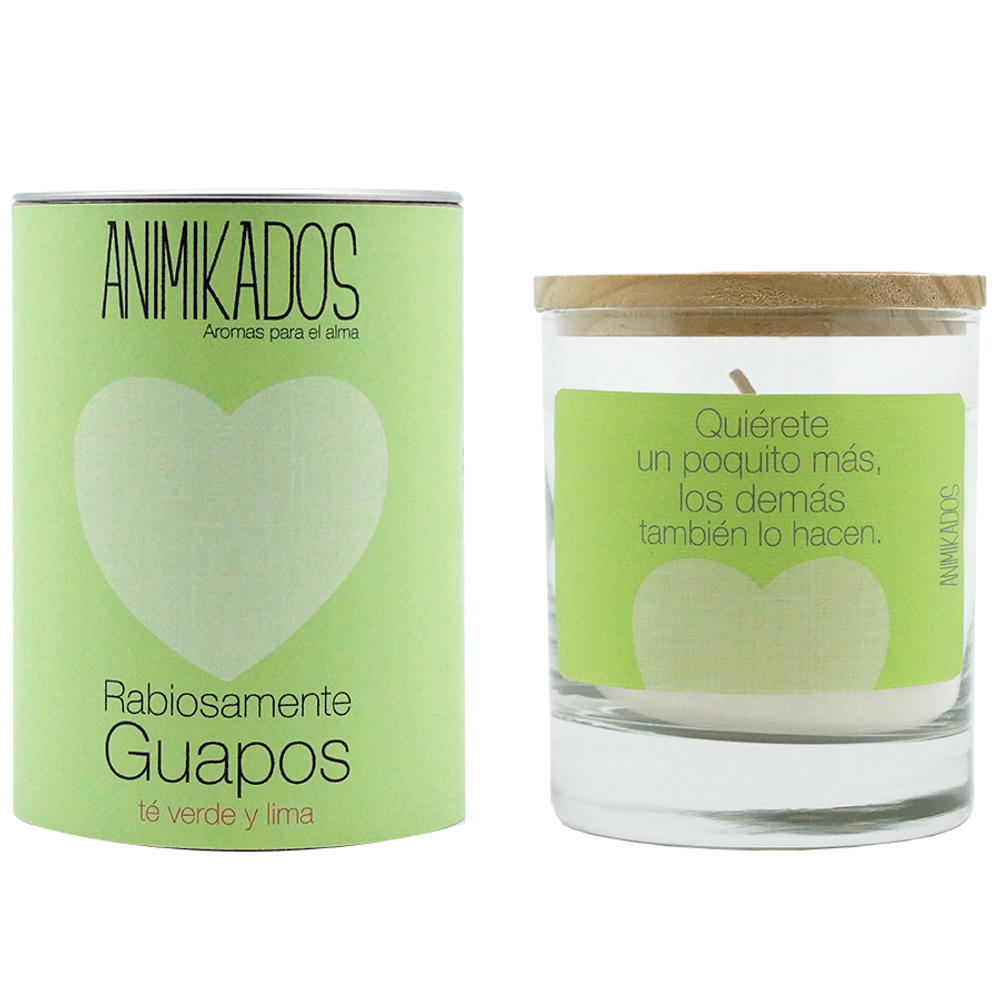 Свеча ароматическая animikados, absolutely fabulous, Зеленый чай и лайм, 40 ч.