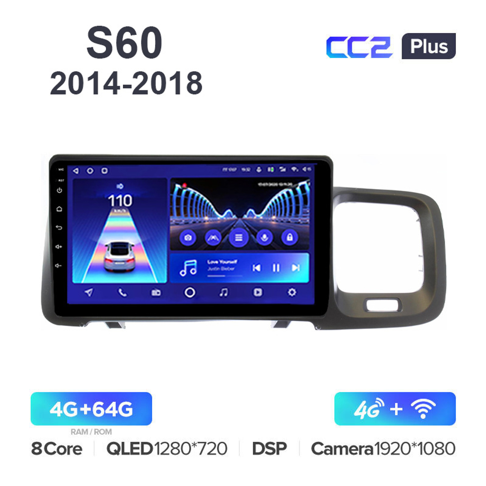Teyes CC2 Plus 9"для Volvo S60 2014-2018