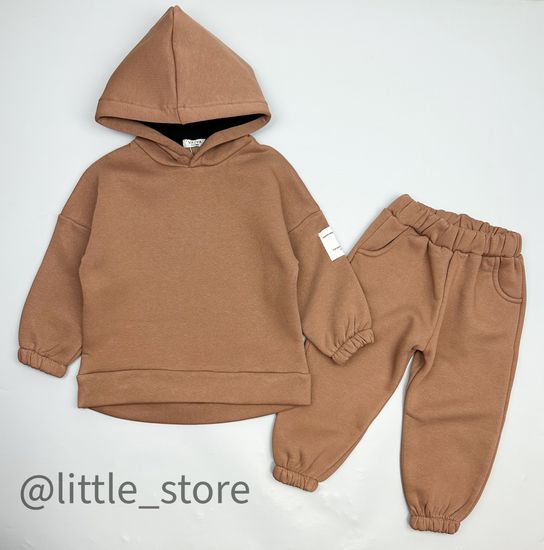 Комплект из футера с начесом "Over" шоколад