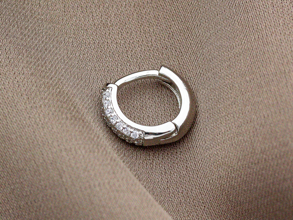 Украшение для пирсинга "Кольцо со стразами" 8,5мм