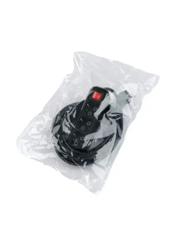 Сетевой фильтр Гарнизон с базовой защитой с заземлением с выключателем 3 розетки, 16А, 7 метров черный EPB-G3-16-B-7