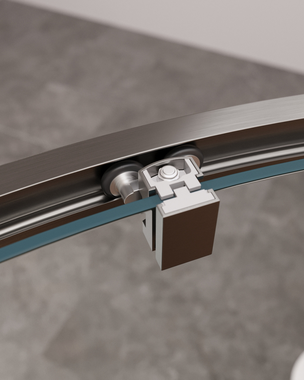 Душевой уголок Cezares MOLVENO-R-1-90-C-GM-IV, 90х90х195, профиль оружейная сталь, прозрачное стекло