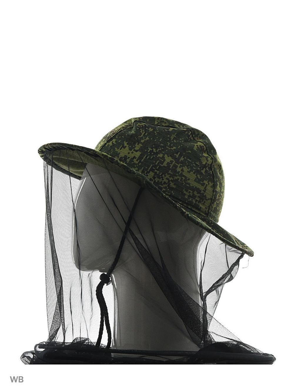 Панама-накомарник с кольцом Антигнус ткань Смесовая Рип-Стоп цвет КМФ