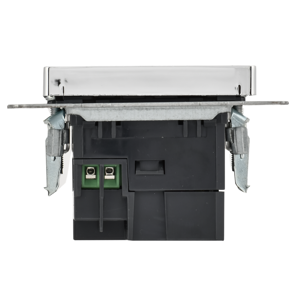 BRITE Розетка USB A+C 18Вт РЮ11-1-БрГН металл хром/никель IEK