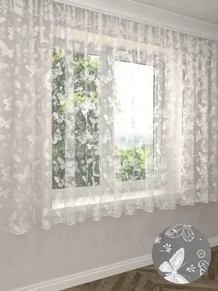 Тюль на кухню короткая 180х300 см