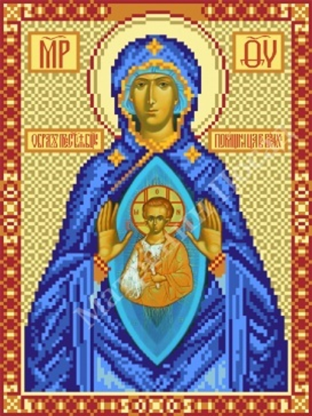 "В родах помошница"-3011 ткань с нанесенным рисунком