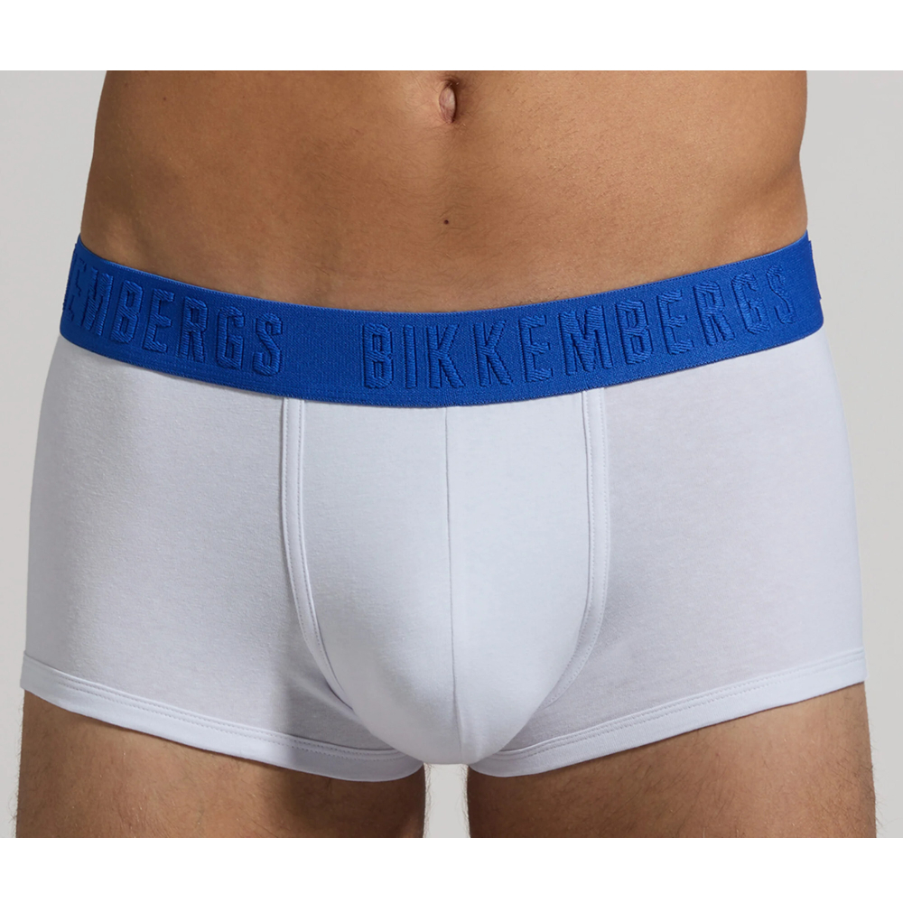 Мужские трусы хипсы (белый, черный, морская волна) набор 3 в 1 Bikkembergs EMBOSSED BKK51UTR24TR/3